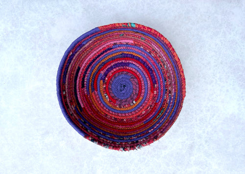 How to make a coiled rope bowl on a sewing machine
