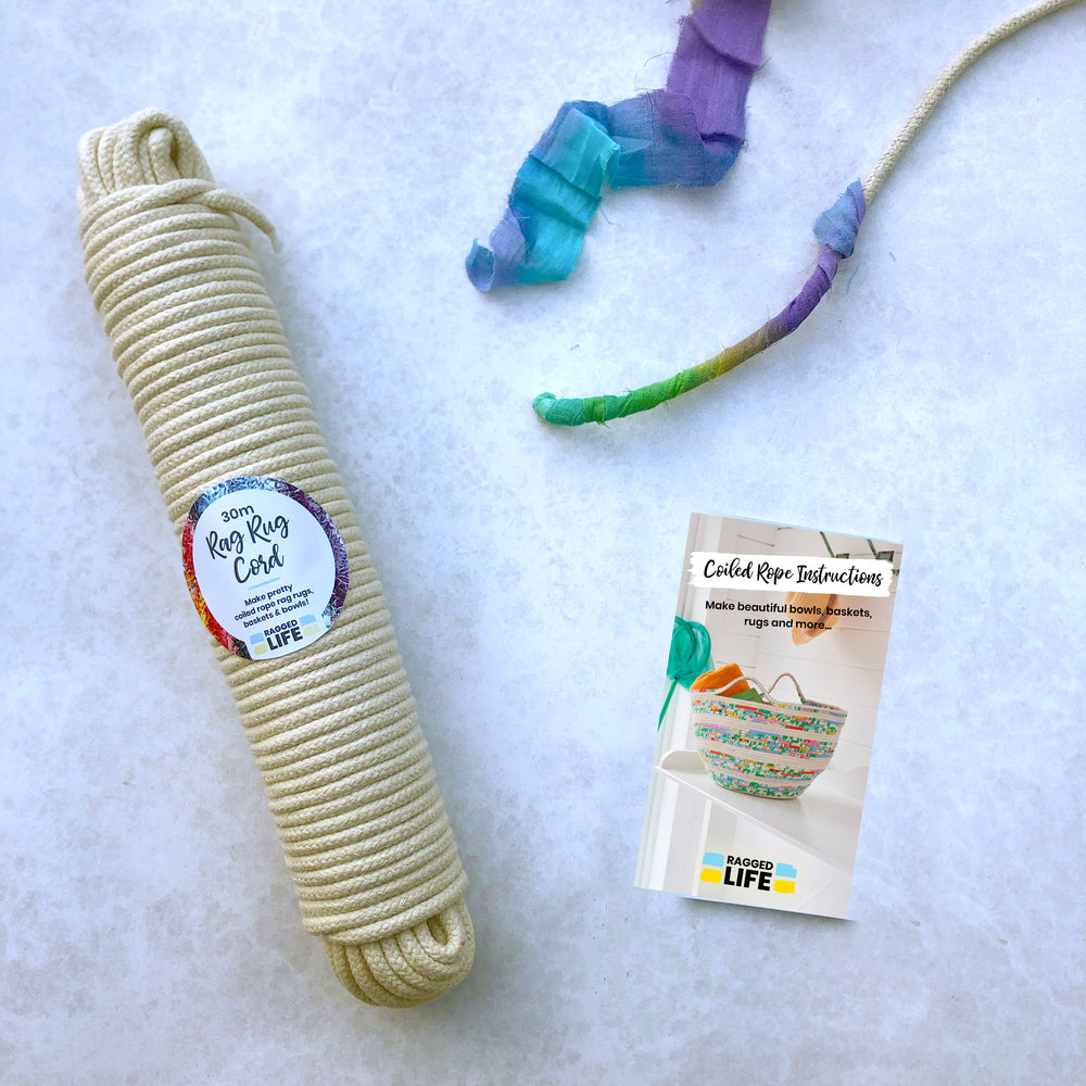 Ragged Life cotton cord / rope for 3D basket and bowl coiling and rug making.