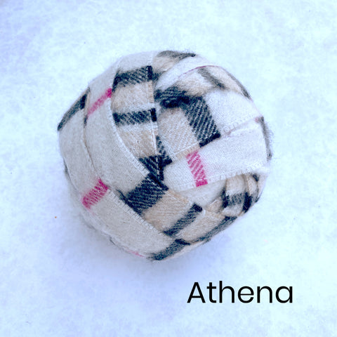 Ragged Life Pink and Purple balls of Wool Blanket Yarn for making rag rugs. Cashmere and lambswool. 