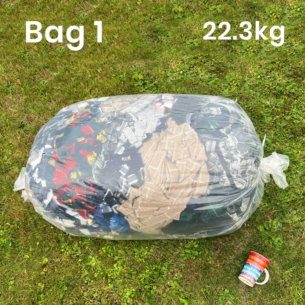 STOCK CLEARANCE - 10-22kg Bulk Wool Blanket Selvedge Yarn Bags