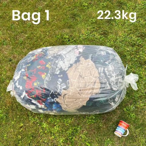 STOCK CLEARANCE - 10-22kg Bulk Wool Blanket Selvedge Yarn Bags