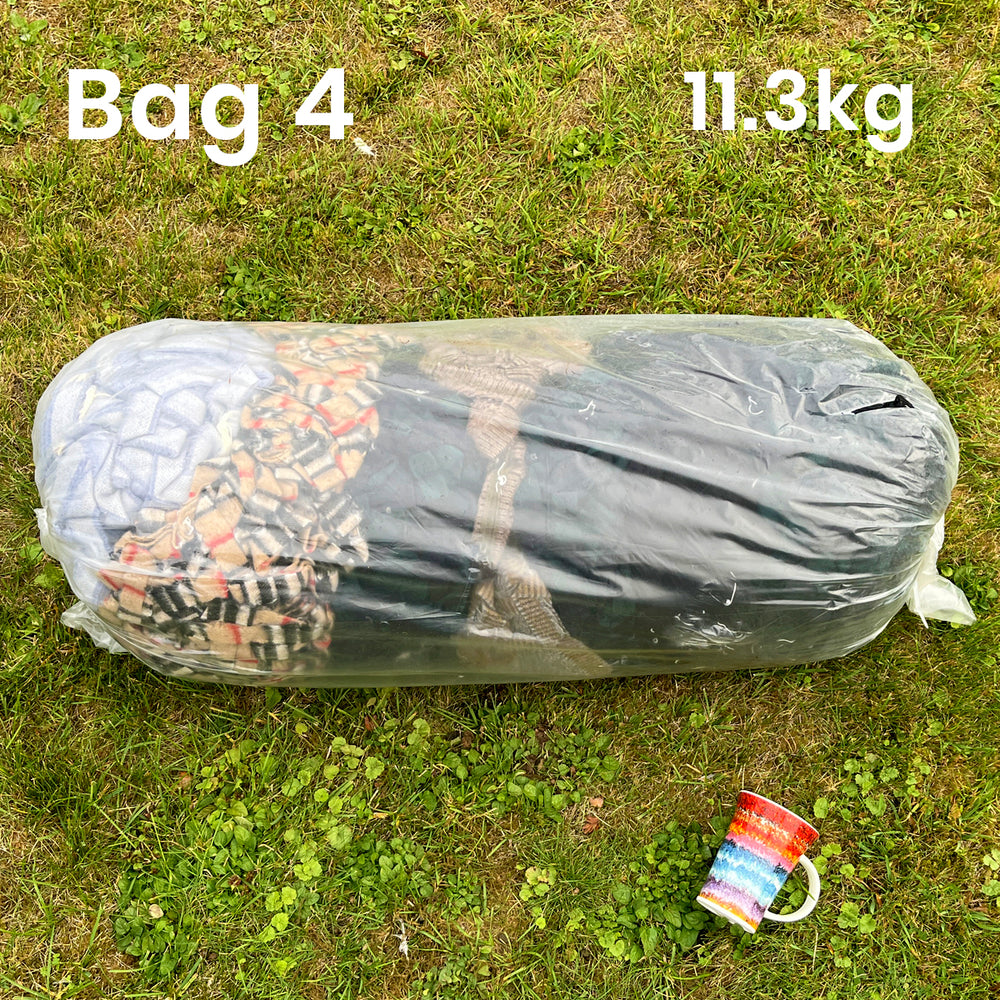 STOCK CLEARANCE - 10-22kg Bulk Wool Blanket Selvedge Yarn Bags