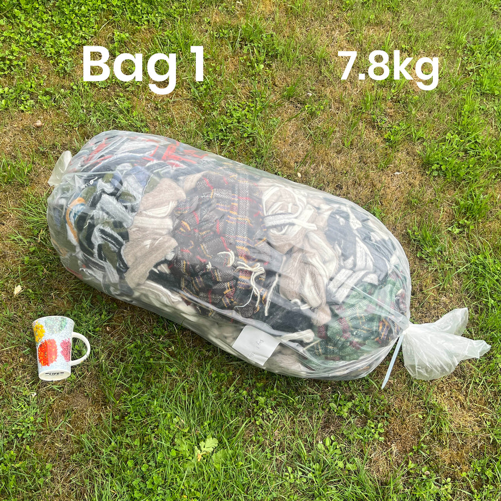 STOCK CLEARANCE - 10-15kg Bulk Wool Blanket Selvedge Yarn Bags
