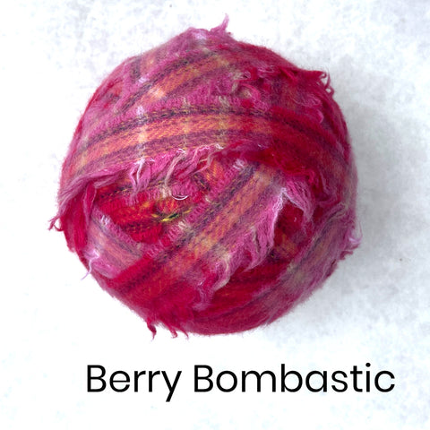 Ragged Life Pink and Purple balls of Wool Blanket Yarn for making rag rugs. Cashmere and lambswool. 