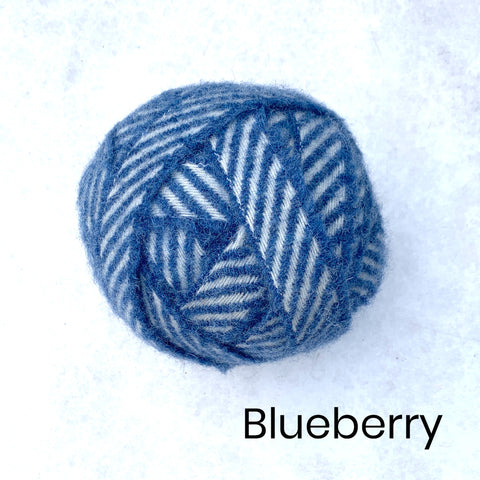 Ragged Life Blue 100% Wool Blanket Yarn Offcuts Fabric for Rag Rugging