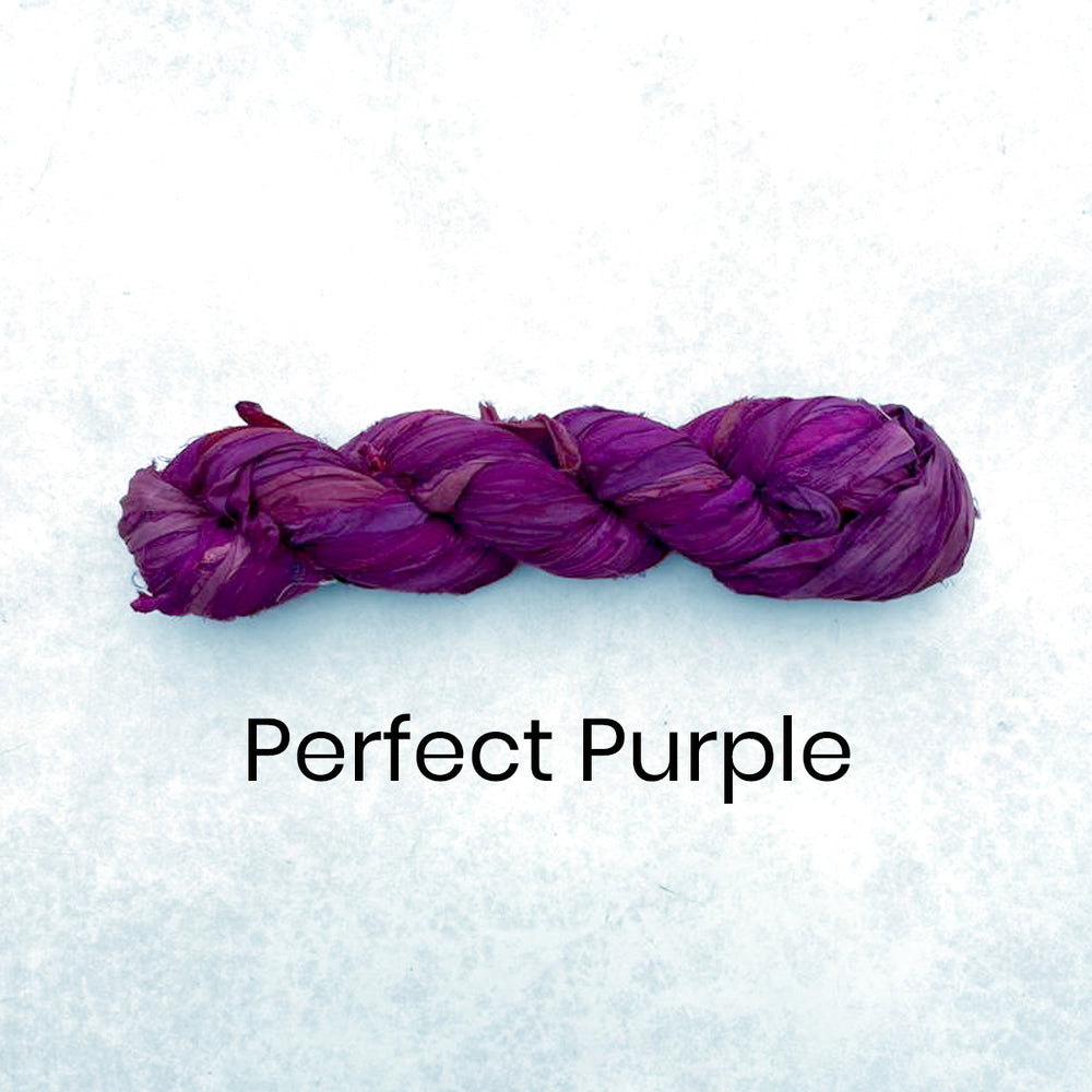 Perfect Purple Sari Silk offcut strips