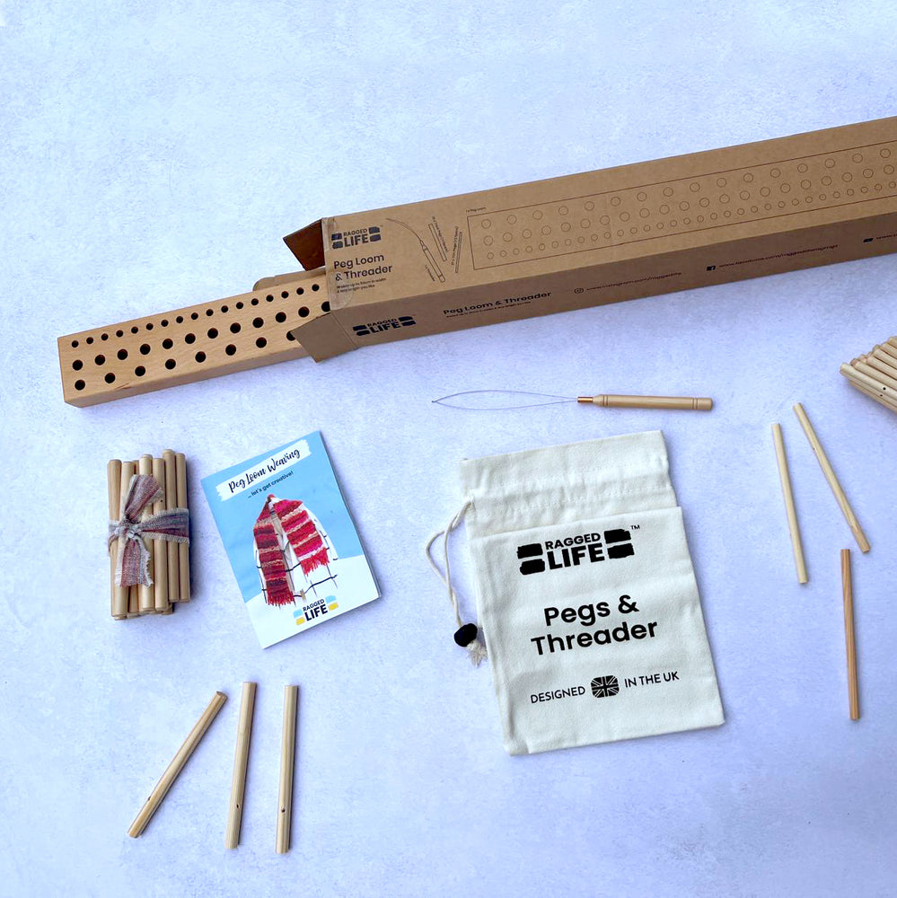 Unboxing a Ragged Life peg loom kit - perfect for beginner weaving and mindful crafting