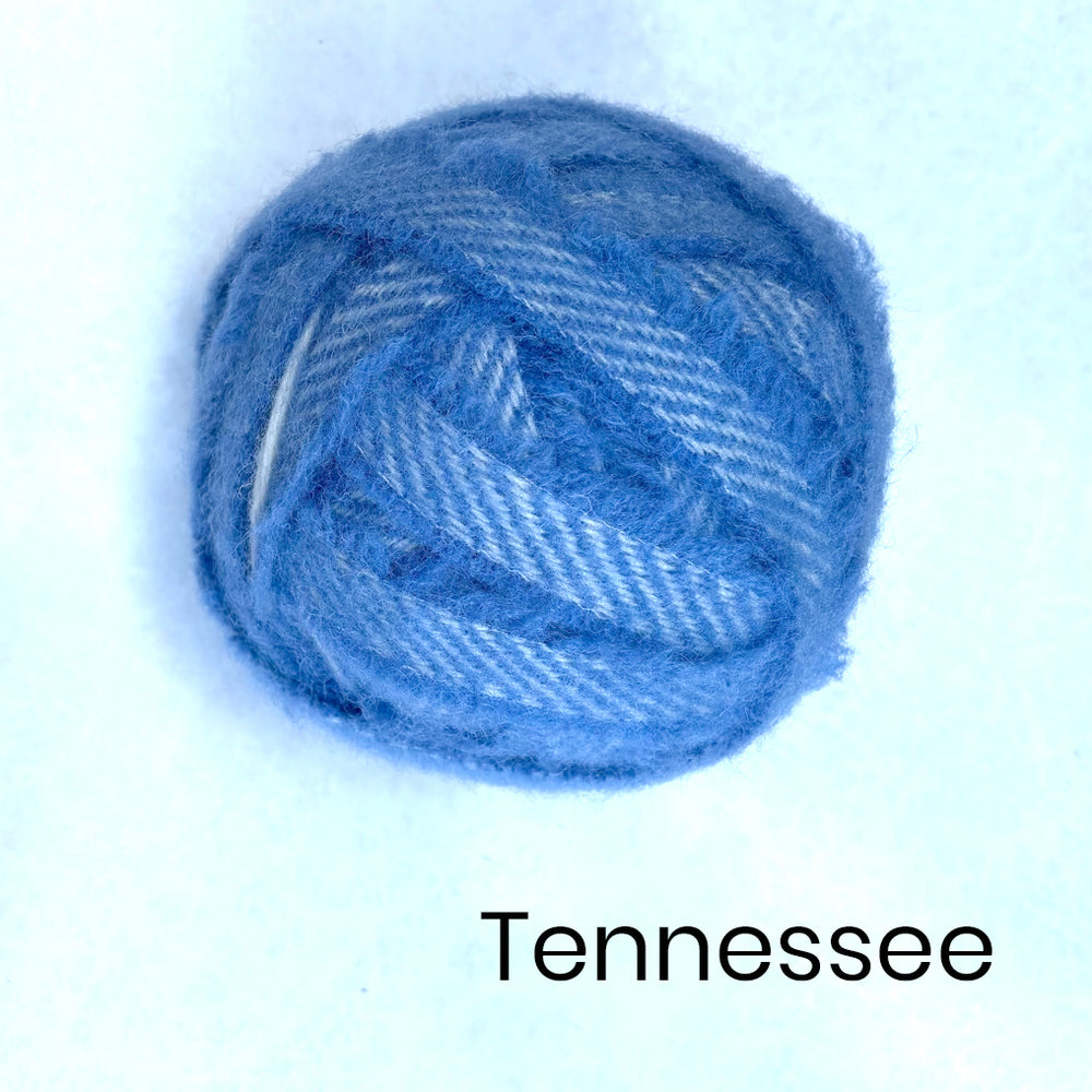 100% Wool Blanket Yarn - Blues