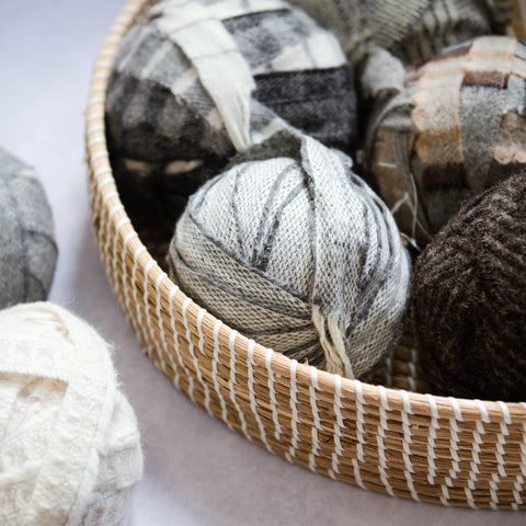 Ragged Life cream and grey neutral blanket yarn balls