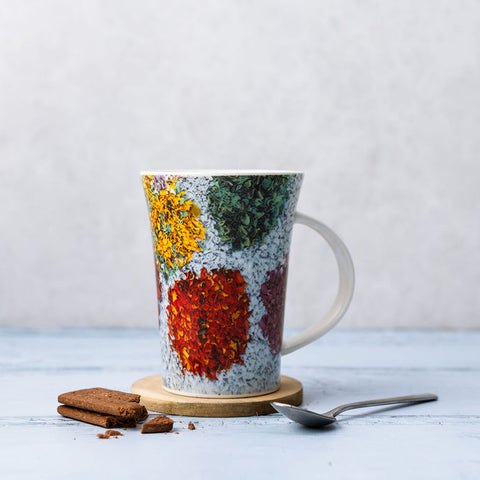 Polkadot rag rug mug for craft lovers