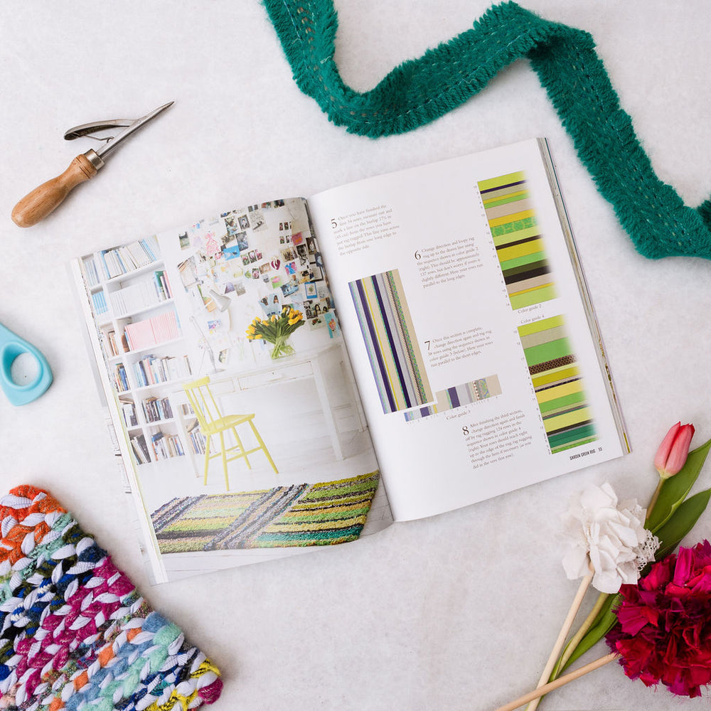 Rag Rugs, Pillows & More Book by Elspeth Jackson Open Spread