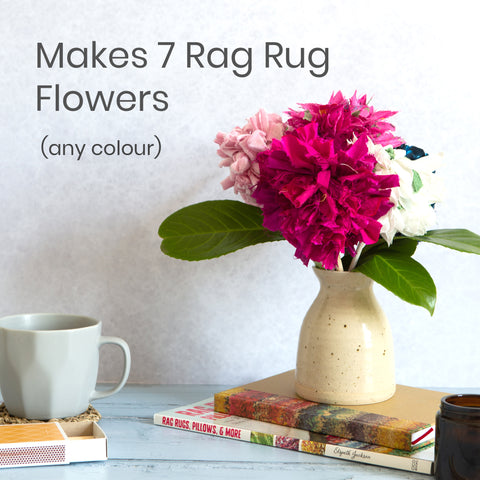 Ragged Life Rag Rug Bouquet Kit to Make 7 everlasting fabric flowers