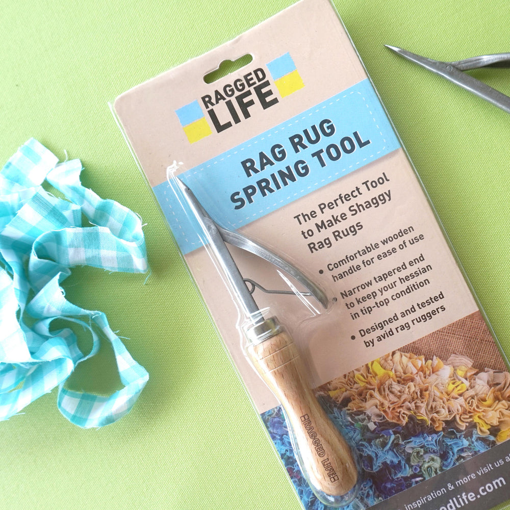Ragged Life Rag Rug Spring Tool / Rag Rugger in Packaging